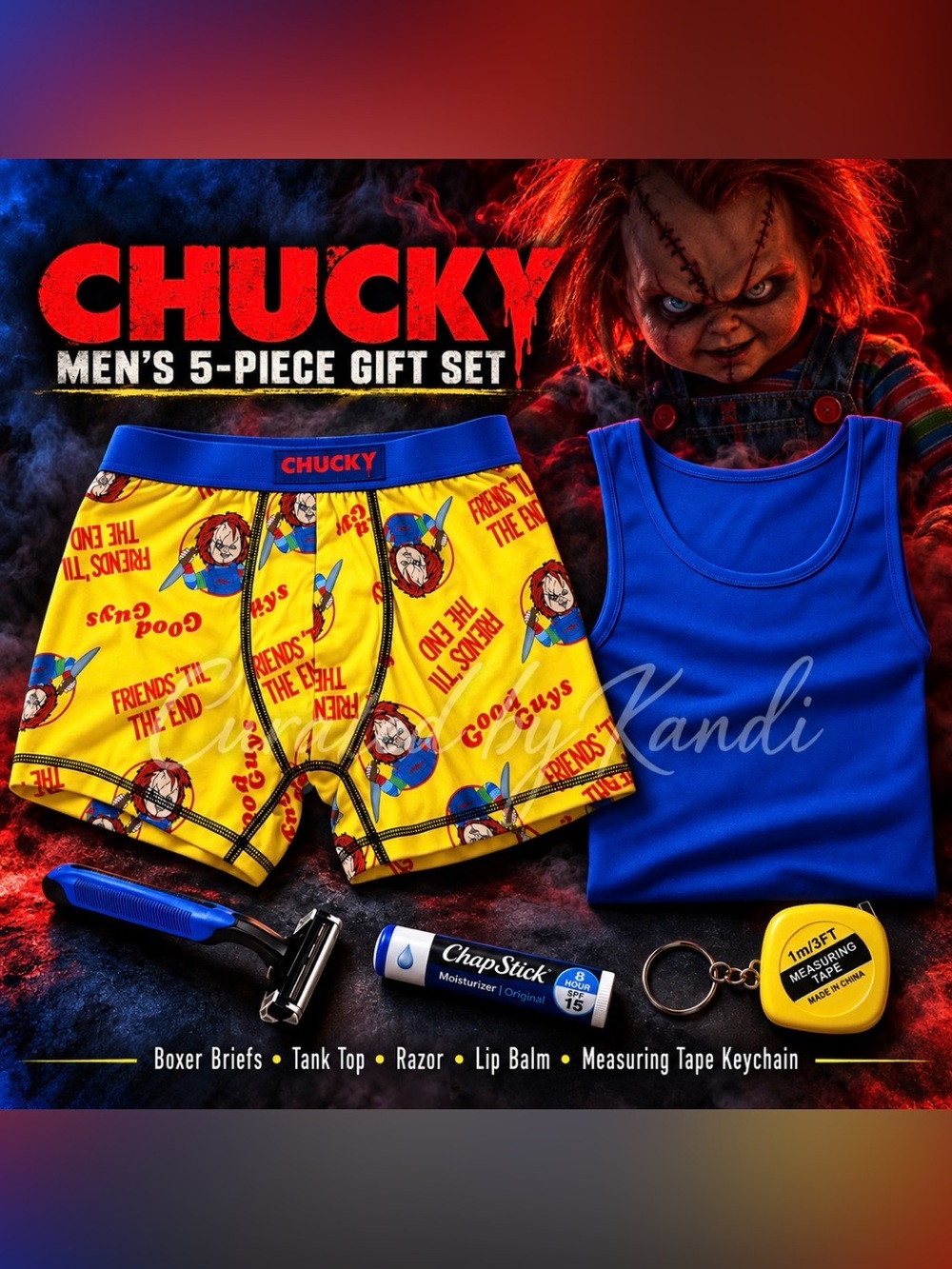 CHUCKY Men's Boxer Briefs 5-piece Gift Set